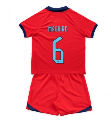 England Harry Maguire #6 Replica Away Stadium Kit for Kids World Cup 2022 Short Sleeve (+ pants)